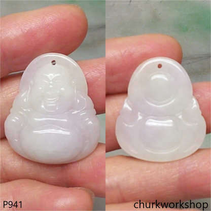 Pink lavender jade happy Buddha