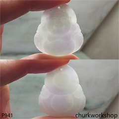 Pink lavender jade happy Buddha