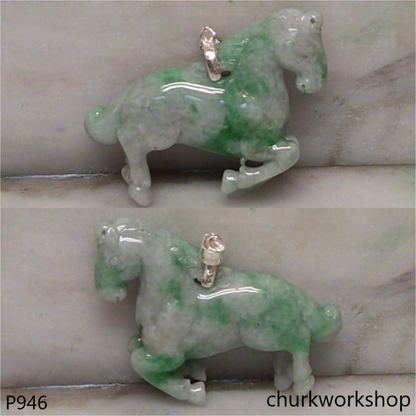 Running jade horse pendant