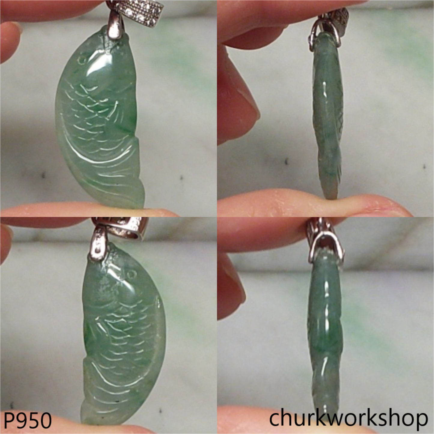 Jade fish pendant