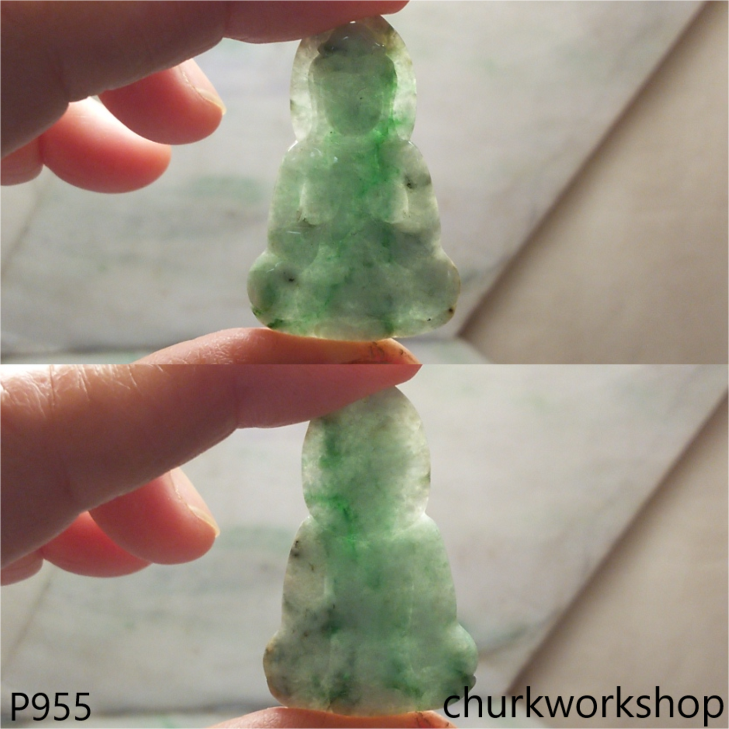 Light green jade Buddha