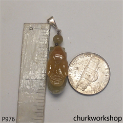 Brownish color jade rabbit pendant