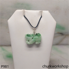 Light green jade dragon pendant