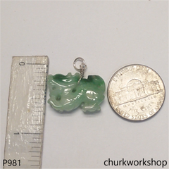 Light green jade dragon pendant