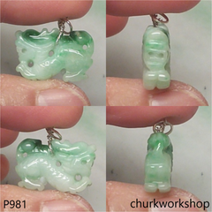 Light green jade dragon pendant