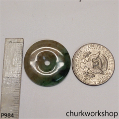 Multi color jade donut pendant