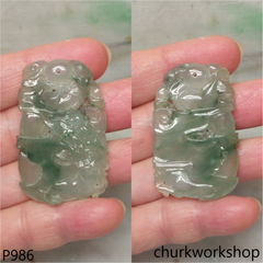 Bluish green dragon pendant