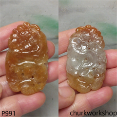 Red jade Dragon pendant