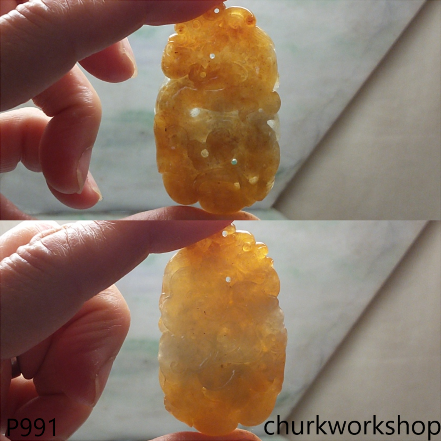 Red jade Dragon pendant