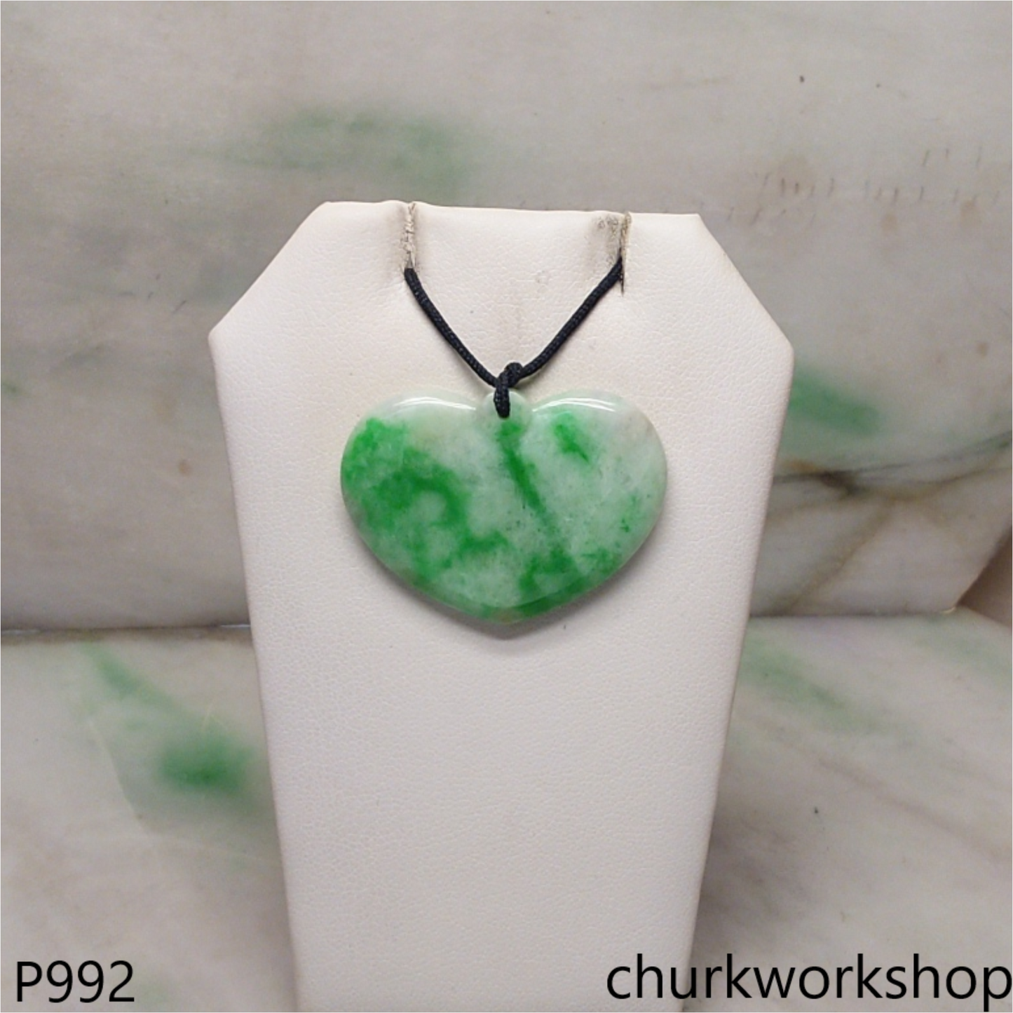 Green jade heart