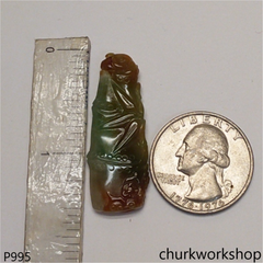 Multi-color jade bamboo pendant