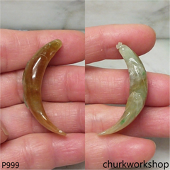 Brown jade fish pendant
