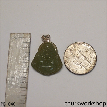Small molt green jade happy Buddha pendant