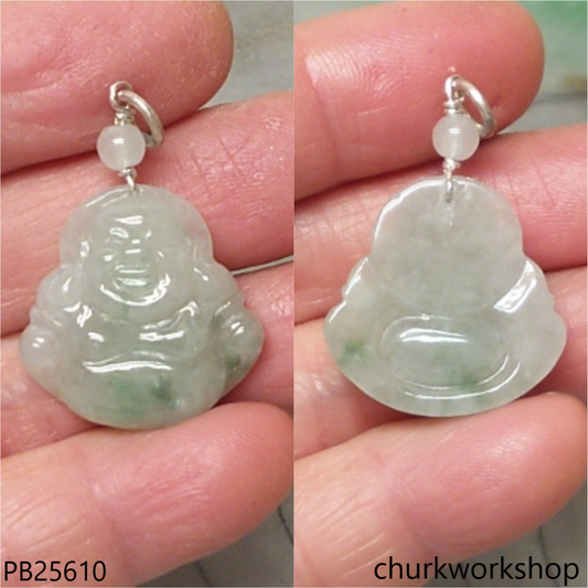 Light green jade happy Buddha