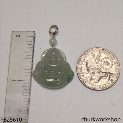 Light green jade happy Buddha