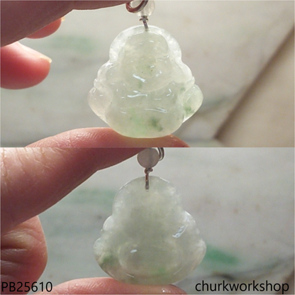 Light green jade happy Buddha