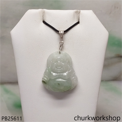 Light green jade happy Buddha