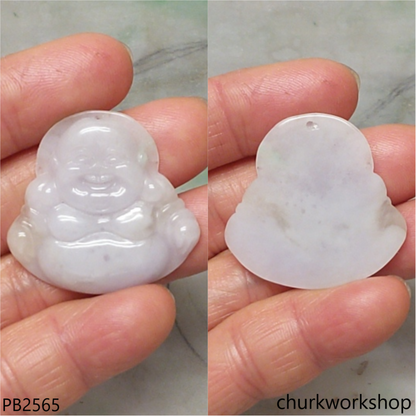 Pale lavender jade happy Buddha