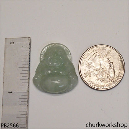 Light green happy Buddha pendant
