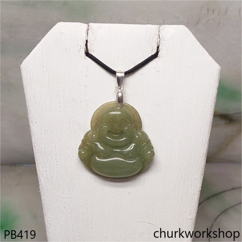 Jade happy Buddha pendant