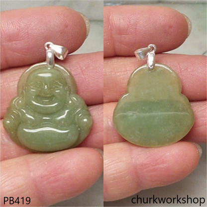 Jade happy Buddha pendant