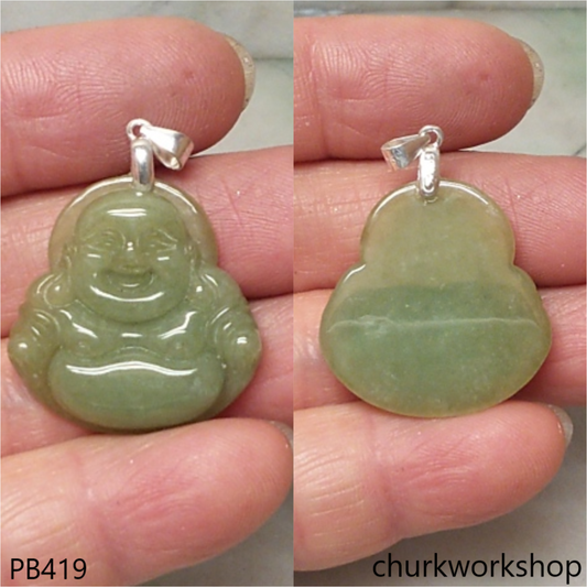 Jade happy Buddha pendant