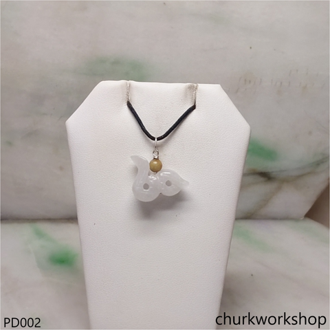 White jade snake pendant