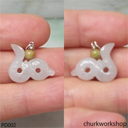 White jade snake pendant