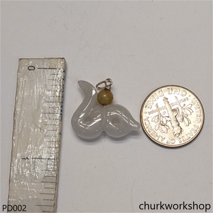 White jade snake pendant