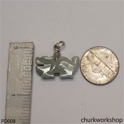 Light green jade dragon pendant