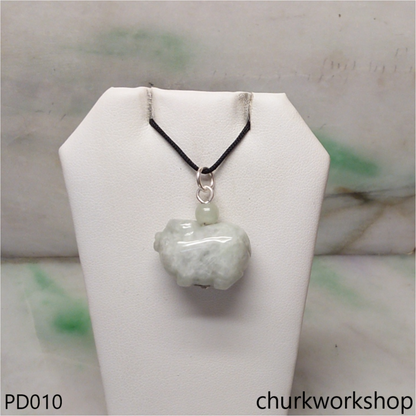 Light green jade pig pendant