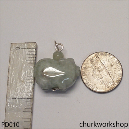 Light green jade pig pendant