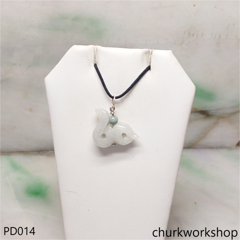White jade snake pendant