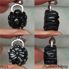 Black jade spider pendant