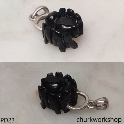 Black jade spider pendant