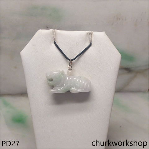 White jade tiger pendant