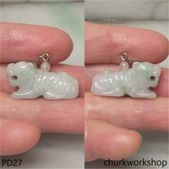 White jade tiger pendant