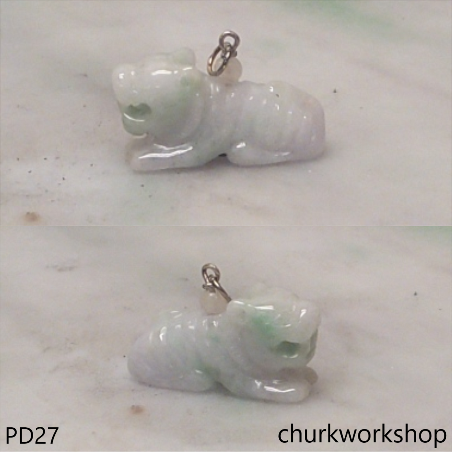 White jade tiger pendant