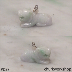 White jade tiger pendant