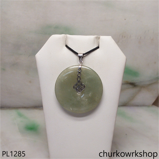 Donut jade pendant