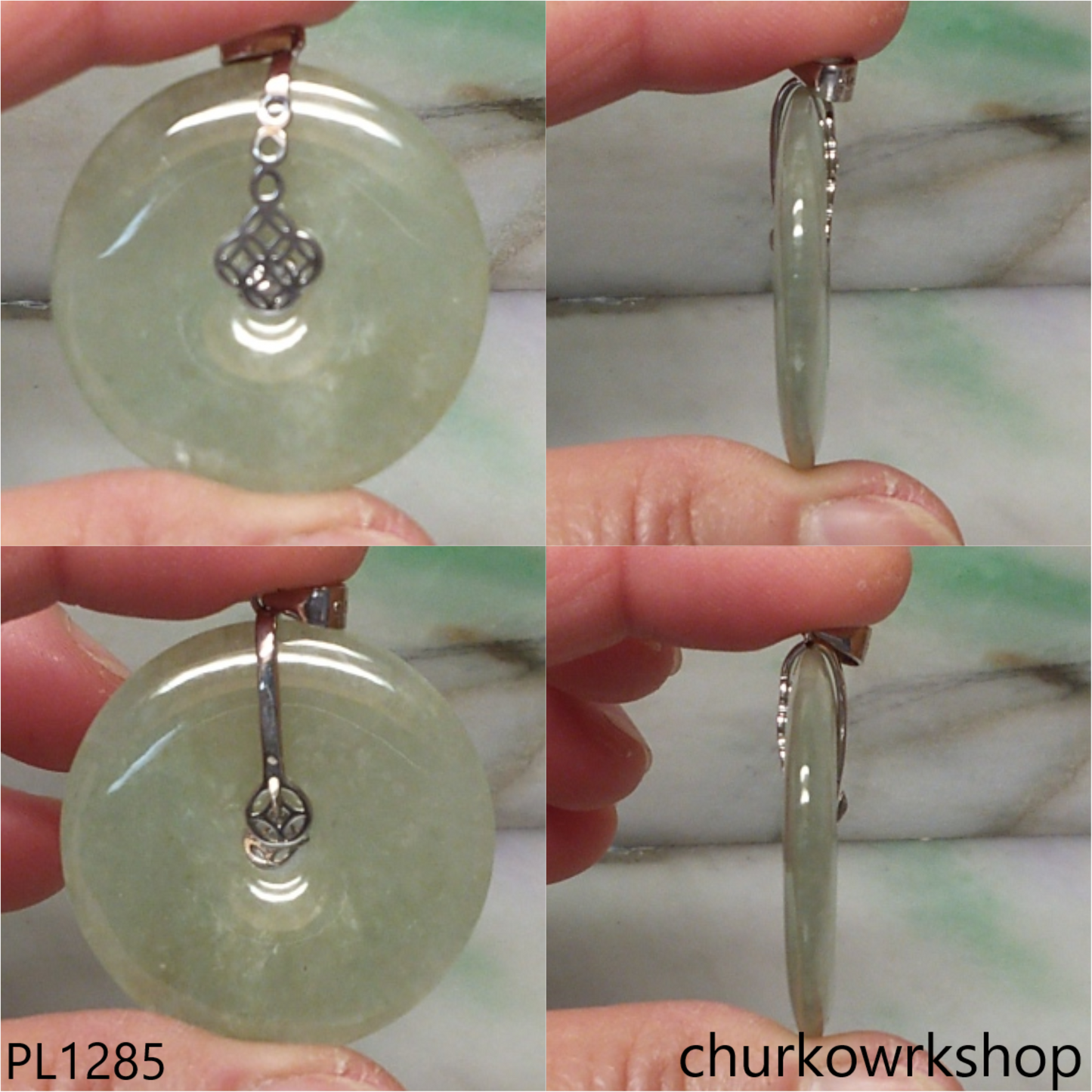 Donut jade pendant