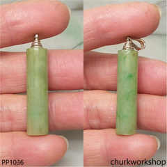 Light green jade cylinder