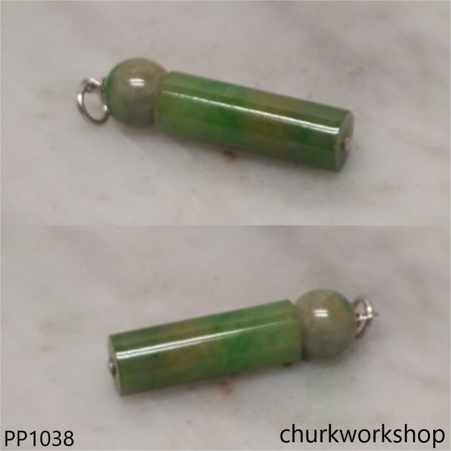 Light green jade cylinder