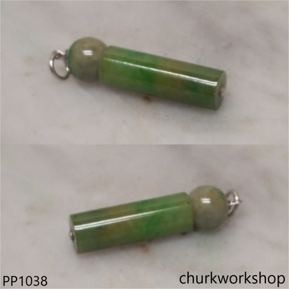 Light green jade cylinder