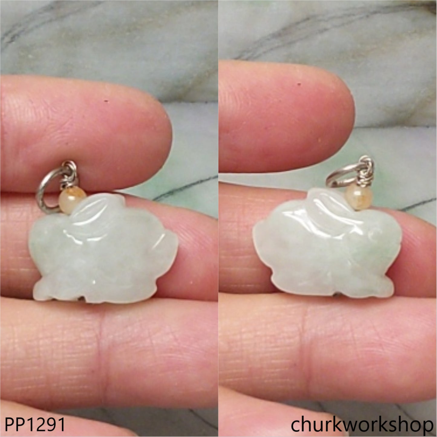 Small jade rabbit pendant