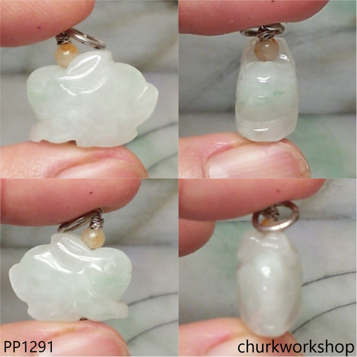 Small jade rabbit pendant