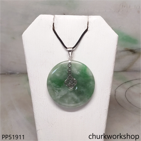 Molt green jade Donut pendant