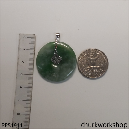 Molt green jade Donut pendant