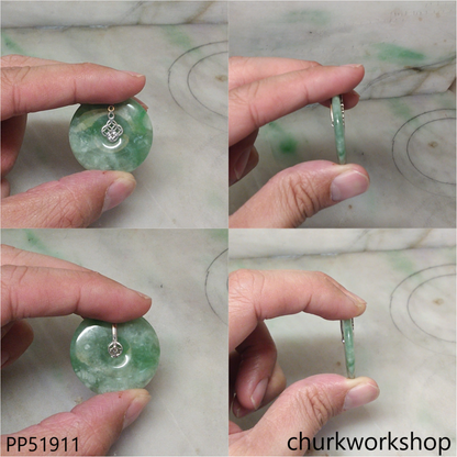 Molt green jade Donut pendant