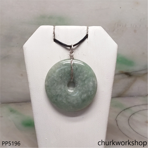 Molt green jade Donut pendant